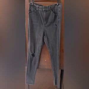 Distressed Black Women's Jeans